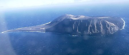 Aerial view of Surtsey from a plane in 1999