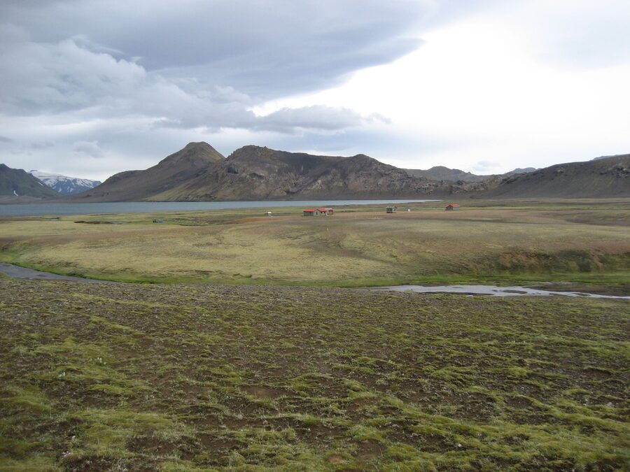 Alftavatn lake on day two of Laugavegur trek