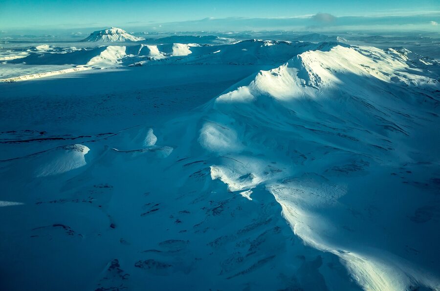 Askja crater seen from sightseeing flight