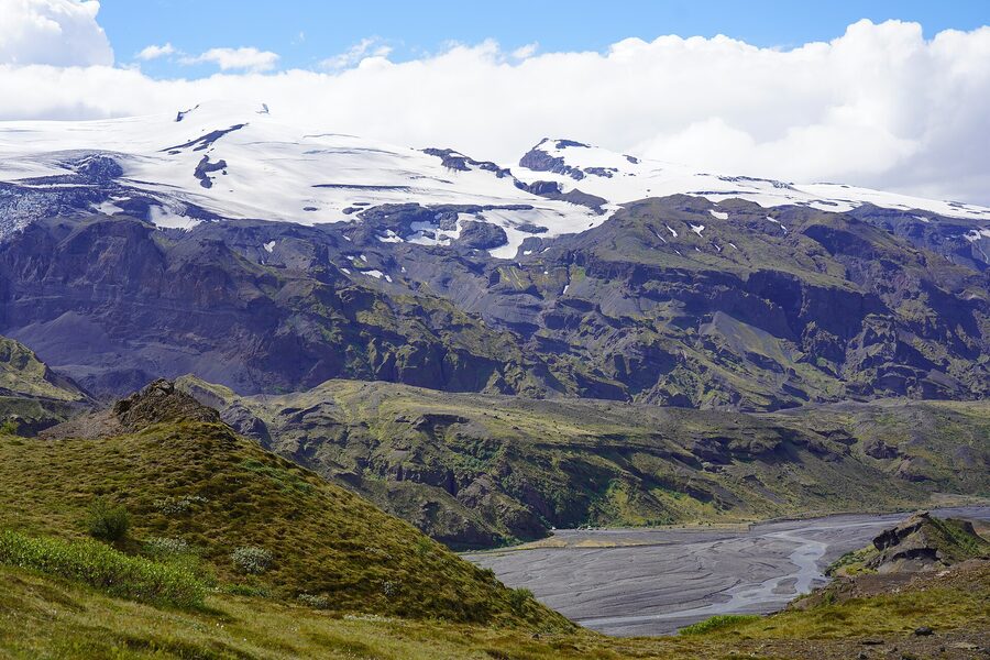 Thorsmork Valahnukur viewpoint summer