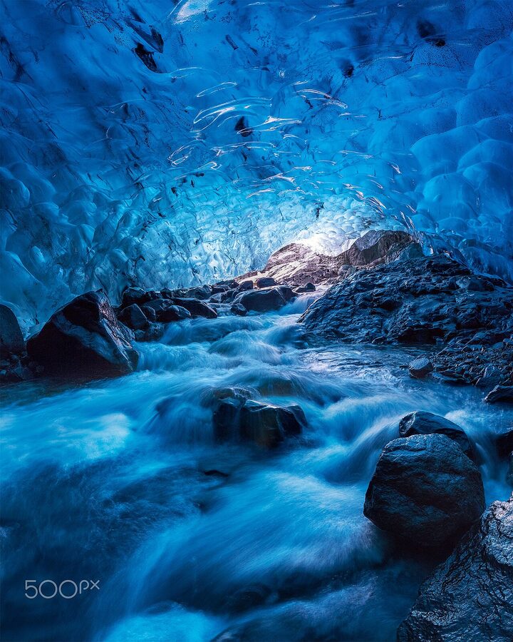Skaftafell ice cave in Iceland