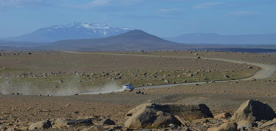 Iceland interior highland landscape with no buildings in sight
