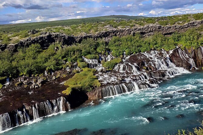 2-Day West | Lava Cave, Snæfellsnes & Silver Circle - Small Group - Day 2: Hraunfossar and Barnafoss waterfalls, then into Vidgelmir Cave