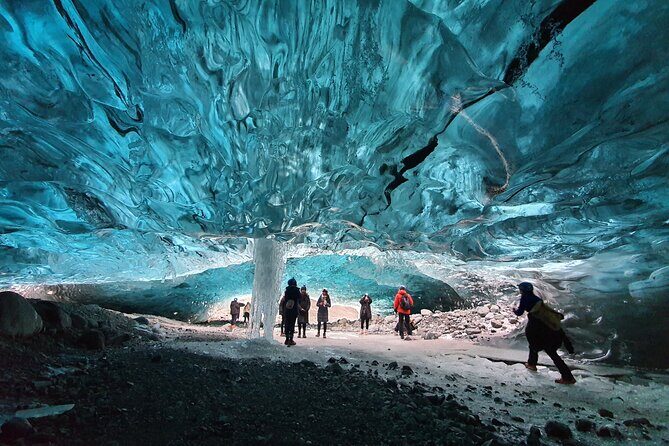 3-Day Golden Circle, South Coast & Ice Cave - Small Group Tour - Day 3: Vík, lava at Eldhraun, Jökulsárlón, Diamond Beach, then the Blue Ice Cave