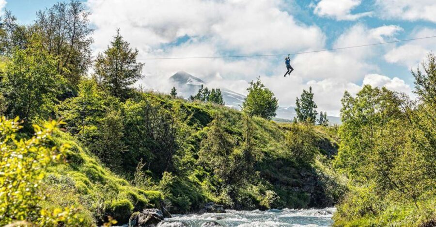 Akureyri: Zipline Tour - Five Lines, One River, Lots of Different Moments