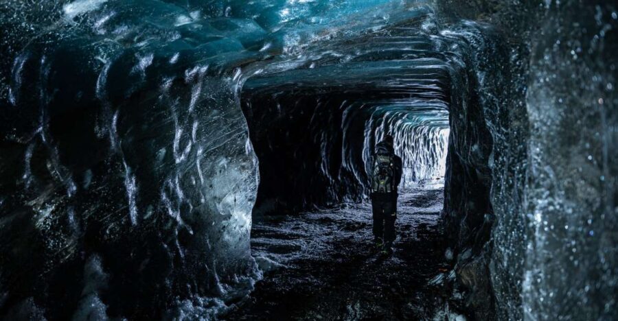 From Gullfoss: Langjökull Ice Cave and Snowmobile Tour - The gear-up at the glacier hut: you’ll stay warm, but dress like it’s Iceland