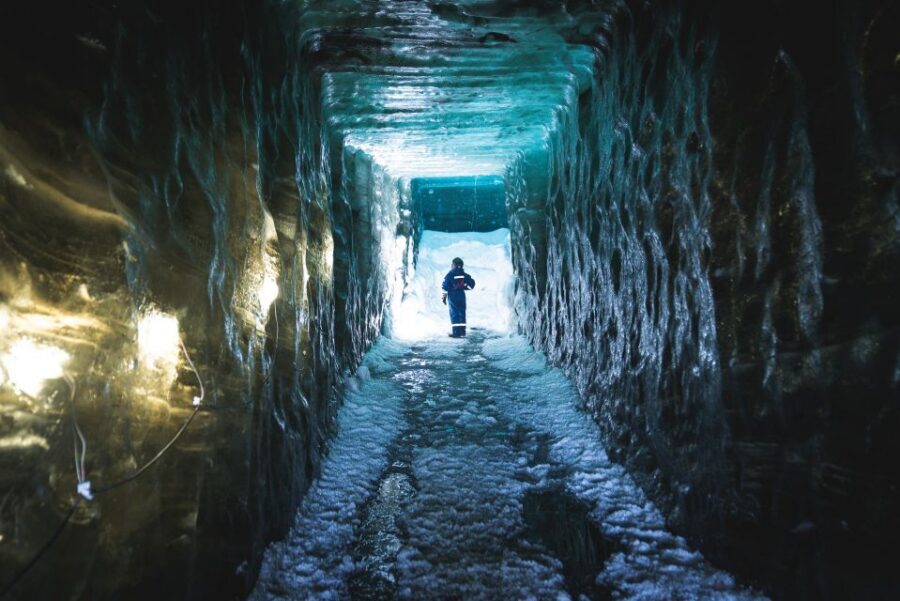 From Gullfoss: Langjökull Ice Cave and Snowmobile Tour - One hour on the ice: the views can flip your mood in seconds