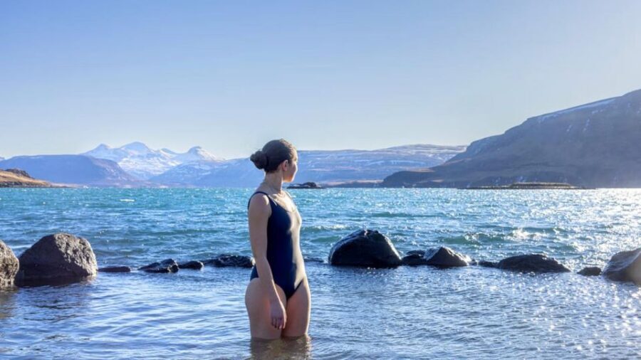 From Reykjavík: Golden Circle Route & Hvammsvik Hot Spring - Kerið crater: red earth, a lake at the bottom, and a quick wow