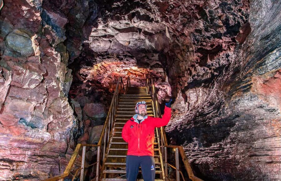 From Reykjavik: Lava Caving Tour - Inside the tunnel: formations, icicles, and the lights-out experience