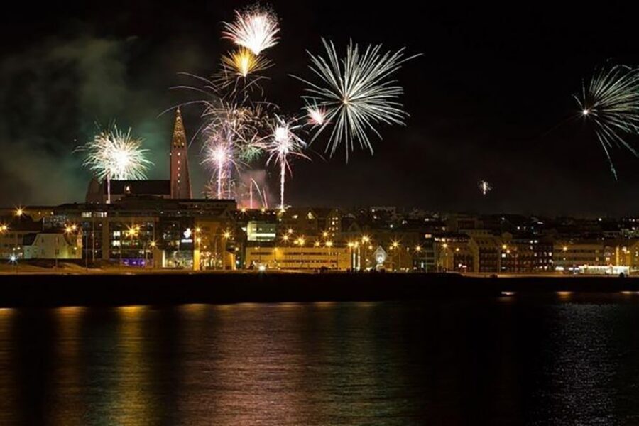 From Reykjavik: New Years Fireworks by Boat - Midnight Champagne and the Fireworks From Multiple Decks