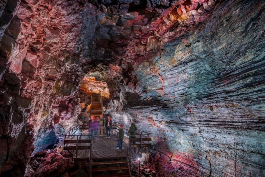 From Reykjavik: Raufarhólshellir Lava Tunnel by Bus - The Noah Connection: Hollywood Filming Where Lava Still Shapes the Scene