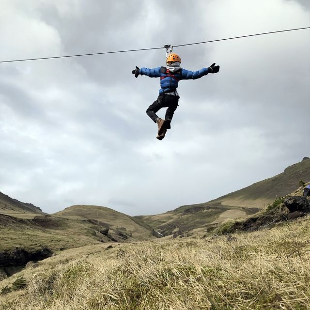 From Vík: Zipline and Hiking Adventure Tour - The Gentle Giant: longest ride, more canyon time