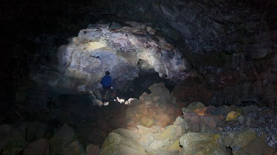 Geological Lava Tunnel Adventure - Arnarker Cave - Winter ice, year-round weather, and how to dress for 4°C rock