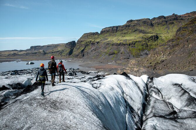 Glacier Hike at Solheimajokull in Small Group (6 pers max) - The walk back, then coffee: the smart ending to a cold adventure