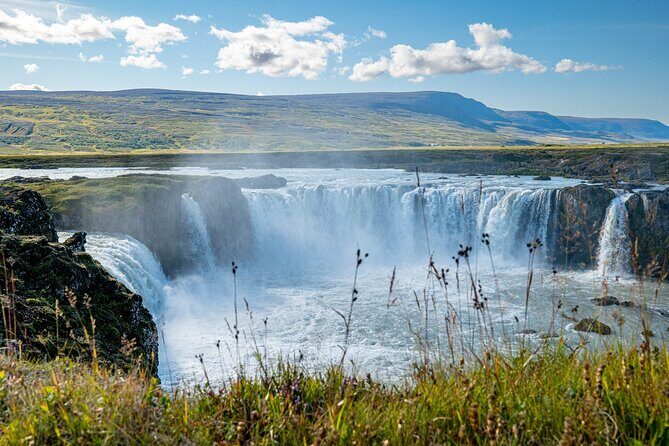 Goðafoss Waterfall from Akureyri Port - The Comfortable Bus Ride and Onboard Iceland Briefing