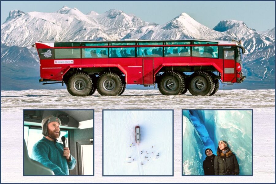 Gullfoss: Ice Cave and Glacier Tour in Glacier Monster Truck - The highland bus transfer and the Sleipnir Monster Truck ride
