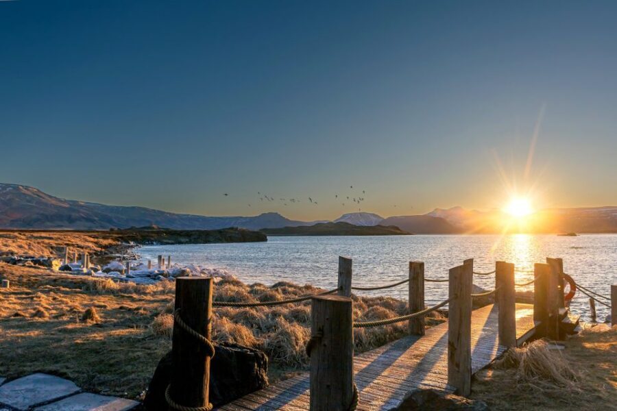 Hvammsvik Hot Springs: Admission Package - Facilities that make the soak easier: lockers, showers, and a swim-up bar
