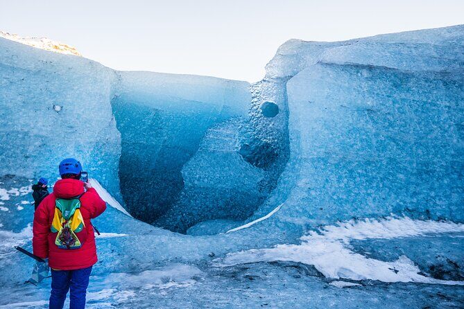 Ice Cave and Glacier Walk into Blue Glacier Canyon - Crampons, headlamps, and real safety on slippery ice