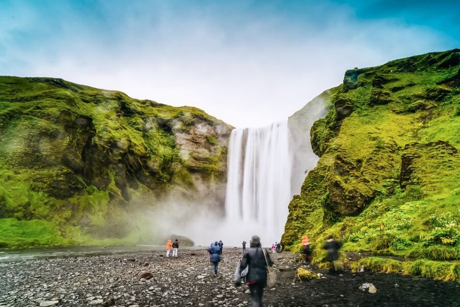 Iceland: Full-Day South Coast, Black Beach & Waterfalls Tour - Skógafoss: the waterfall stop built for photos and quick wonder