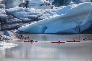 Kayaking on the Sólheimajökull Glacier Lagoon - Dry suit comfort: what you get, and what you still need