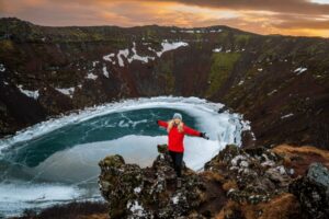 Kerið Volcanic Crater Admission Ticket - The turquoise lake: what you’re actually looking at