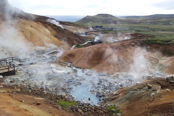 Lava, Craters and Hot Springs Private Tour - Gunnuhver Hot Springs: mud pots, bubbling ground, and local folklore
