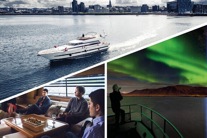 Northern Lights Yacht Cruise - Sailing Past Harpa and the Reykjavik Coastline