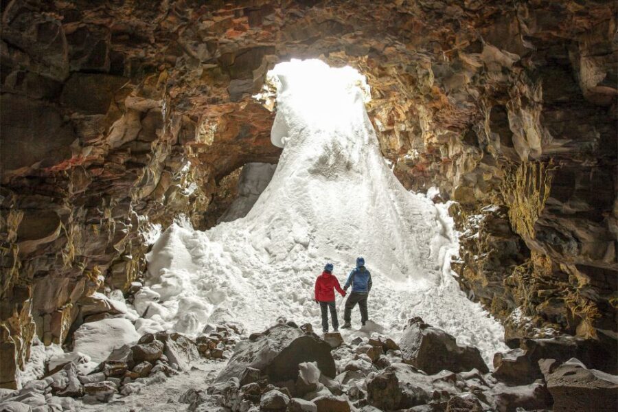 Raufarhólshellir Lava Tunnel: Underground Expedition - The 1-Hour Route: From Footbridge Steps to Lights-Off Black