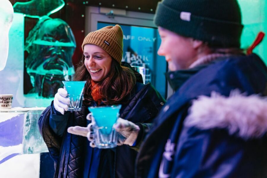 Reykjavik: Magic Ice Bar Entrance and Welcome Drink - The Welcome Moment: Poncho, Gloves, and Staff in Control