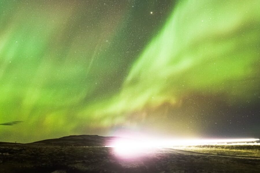 Reykjavik: Northern Lights Group Tour with Photos - Aurora colors: why your eyes and photos may not match