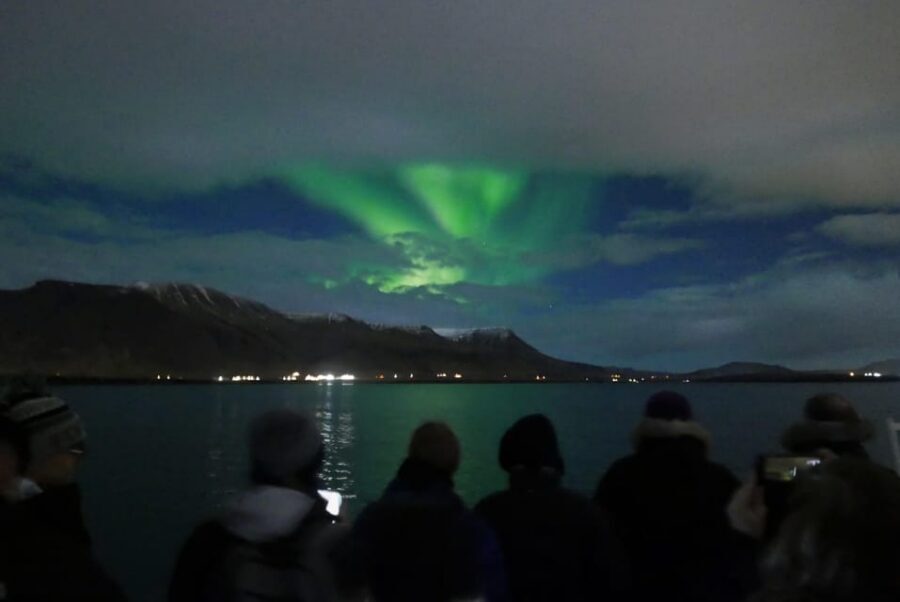 Reykjavik: Northern Lights Guided Boat Tour with Photos
