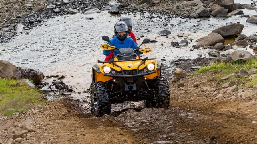 Reykjavik Quad Bike Twin Peaks Tour - The steep push to Reykjavík Peak Mountain views