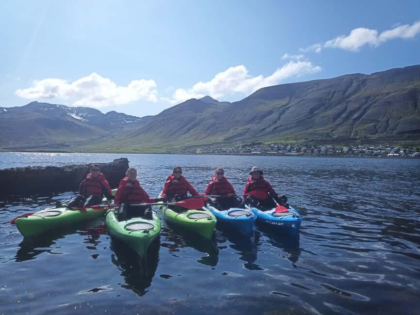 Siglufjörður / Siglufjordur: Guided kayak tour. - The route: shipwreck area, Evanger avalanche site, and Selvíkurnef lighthouse
