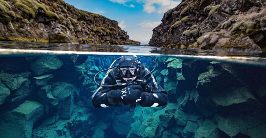 Silfra: Diving Between Tectonic Plates - The route through four named sections (Big Crack to Silfra Lagoon)