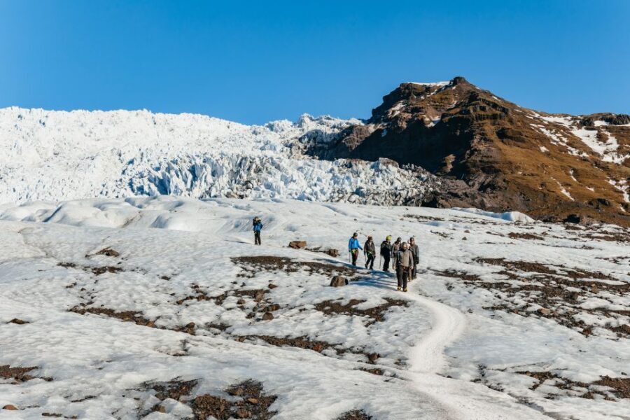 Skaftafell National Park: Falljokull Glacier Easy Hike - On the Glacier: Crevasses, Cracks, and Moulins Up Close
