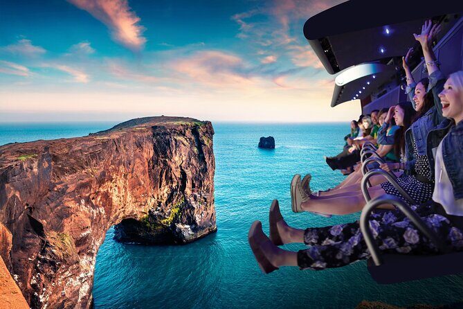 Snorkeling in Silfra & Fly Over Iceland Virtual Experience - Self-drive - FlyOver Iceland: feet dangling, 20-metre spherical screen, and arctic-wind vibes
