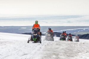 Snowmobiling Experience on Mýrdalsjökull Glacier - Getting Geared Up at the Icelandic Mountain Guides Base in Vík