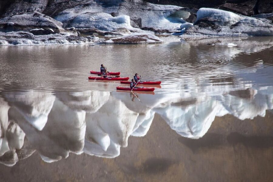 Sólheimajökull: Guided Kayaking Tour on the Glacier Lagoon - Paddling on still lagoon water: what the ride feels like