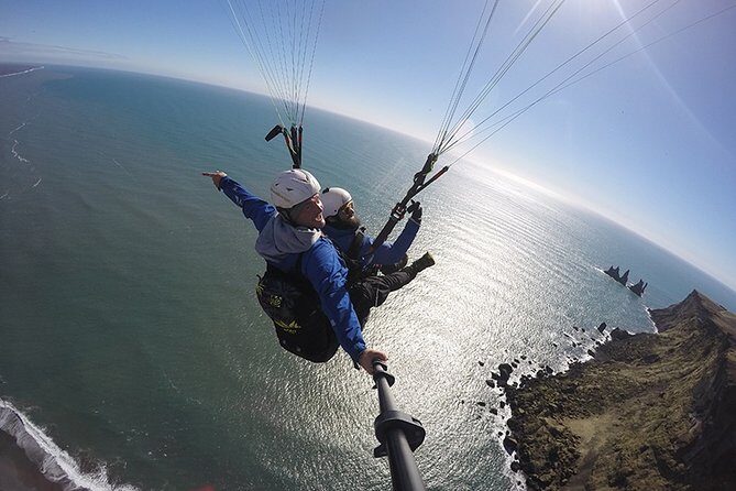 Tandem Paragliding Flights from Vik - How the flight day flows: briefing, short hike, and then the air