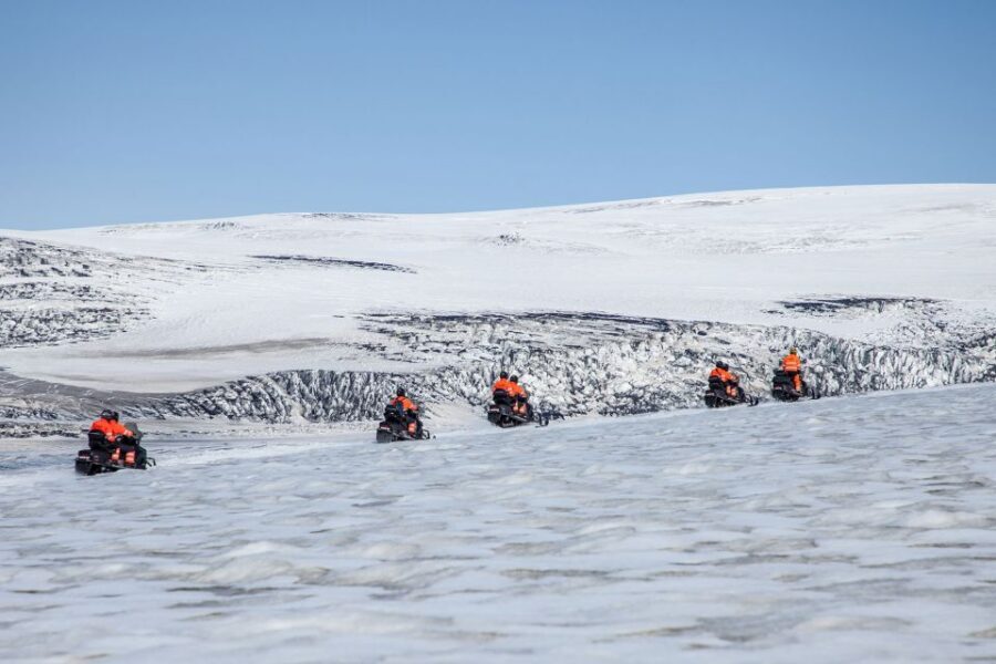 Vik: Mýrdalsjökull Snowmobile Adventure - Top-of-glacier views: South Coast panoramas and Katla under your feet